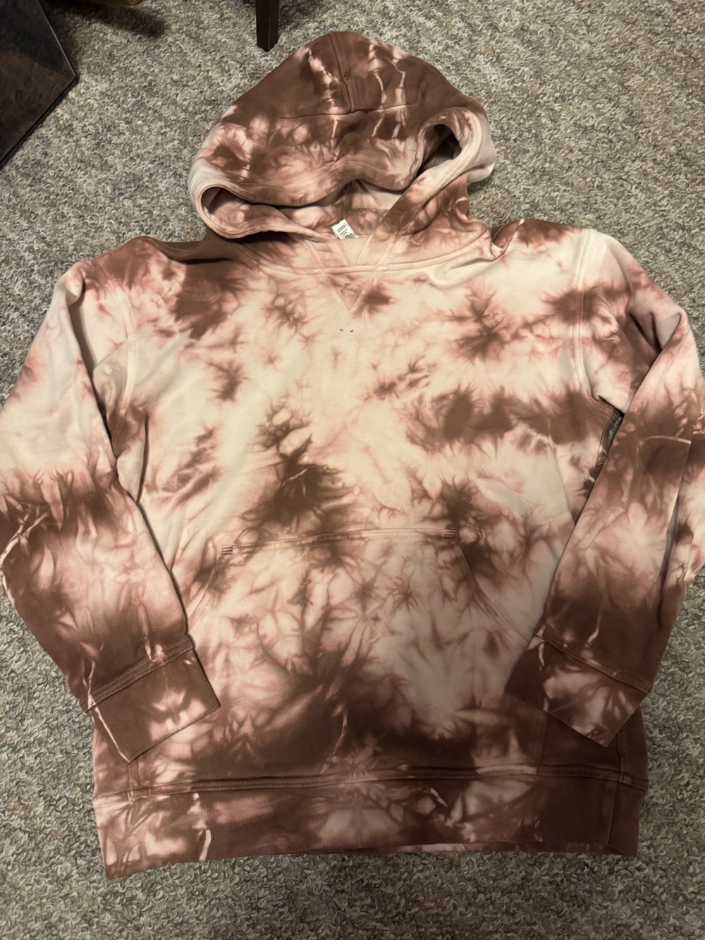 lululemon athletica brown and Cream Tie-Dye Hoodie
